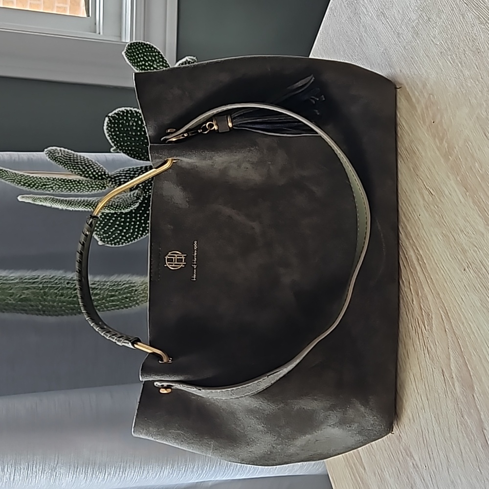 House of Harlow 1960 Black Tote Bag with Gold Hardware